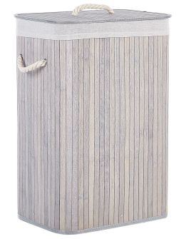 Bamboo Basket with Lid Light Grey KOMARI