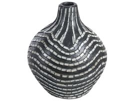 Terracotta Decorative Vase 35 Black White