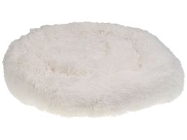 Faux Fur Pet Bed Ã¸ 50 cm White KULU
