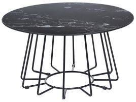 Coffee Table Marble Effect Black BERNIE
