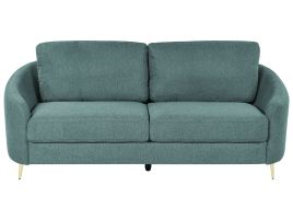 3 Seater Fabric Sofa Green TROSA