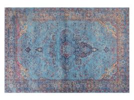 Cotton Area Rug 160x230cm Blue