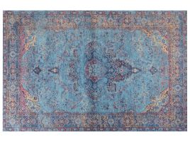 Cotton Area Rug 200x300cm Blue