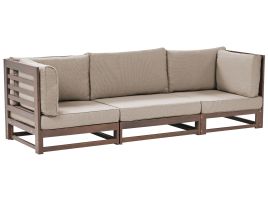 3 Seater Certified Acacia Wood Garden Sofa Dark TRANI