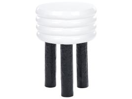 Metal Side Table White and Black KIKIWA