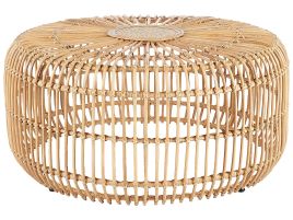 Rattan Round Garden Coffee Table ⌀ 85 cm Natural RANDAZZO