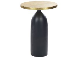 Metal Side Table Black and Gold TEKAPO