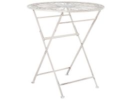 Metal Garden Bistro Table ø 70 cm Off-White SCAFA