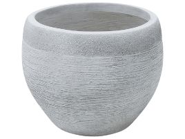 Stone Plant Pot 38x38x30 cm White ZAKROS