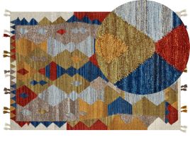 Wool Kilim Area Rug 160x230cm Multicolour