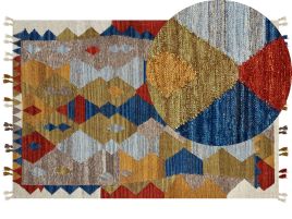 Wool Kilim Area Rug 200x300cm Multicolour