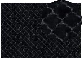 Faux Rabbit Fur Rug 160x230cm Black