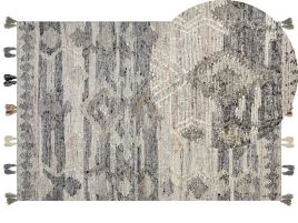 Wool Kilim Area Rug 160x230cm Grey