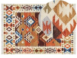 Wool Kilim Area Rug 200x300cm Multicolour