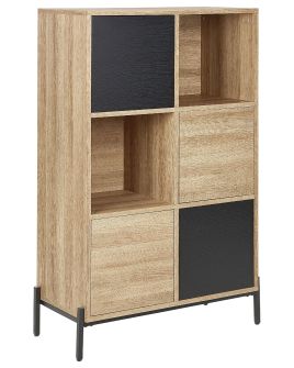 Bookcase Light Wood with Grey MOINES