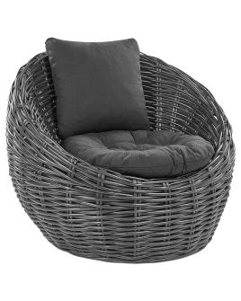 Rattan Chair Black LERICI