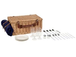 4 Person Wicker Picnic Hamper Natural CREPES