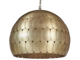 Metal Pendant Lamp Brass HARANGI