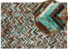Cowhide Area Rug 160x230cm Multicolour