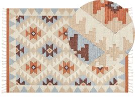 Cotton Kilim Area Rug 160x230cm Multicolour