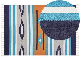 Cotton Kilim Area Rug 200x300cm Multicolour