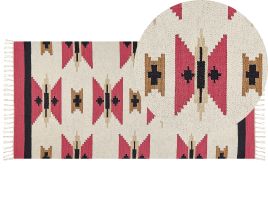 Cotton Kilim Area Rug 80x150cm Multicolour
