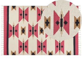 Cotton Kilim Area Rug 200x300cm Multicolour