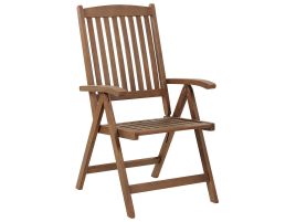 Acacia Wood Garden Folding Chair Dark Wood AMANTEA