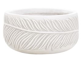Flower Pot Fibre Clay 25 x 25 x 14 cm Off-White FTERO