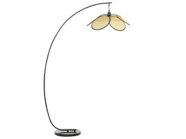 Metal Floor Lamp Beige and Black MERRICA