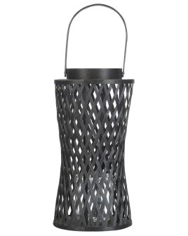Bamboo Candle Lantern 38 cm Black MACTAN