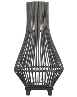 Bamboo Candle Lantern 58 cm Black LEYTE