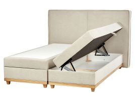 Fabric EU King Divan Bed Beige DYNASTY