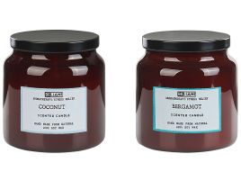 2 Soy Wax Scented Candles Bergamot / Coconut