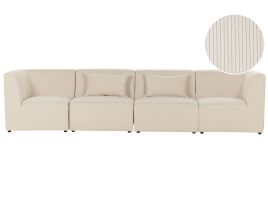 4 Seater Modular Jumbo Cord Sofa Beige LEMVIG