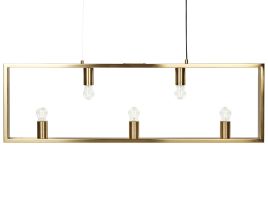 Metal 5 Light Pendant Lamp Brass BAYAS