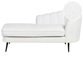 Right Hand Boucle Chaise Lounge Off-White ALLIER