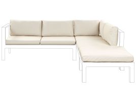 Outdoor Cushion Cover Set Beige MESSINA