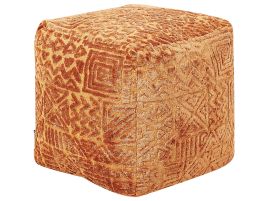 Pouffe 50 x 50 x 50 cm Golden Brown SANAWAN