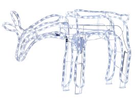 Outdoor LED Decoration Animated Roe Deer 53 cm White KRISTNES