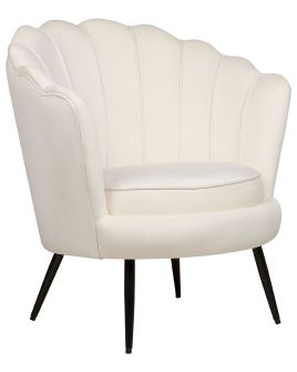 Velvet Armchair Off-White LOVIKKA