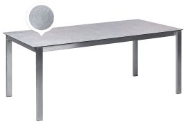 Garden Dining Table Glass Top 180 x 90 cm Grey COSOLETO