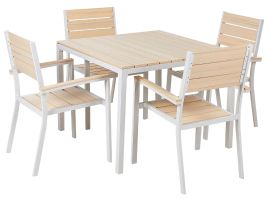 4 Seater Garden Dining Set Beige PRATO
