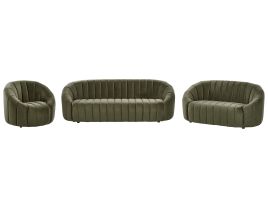 Velvet Living Room Set Dark Green MALUNG