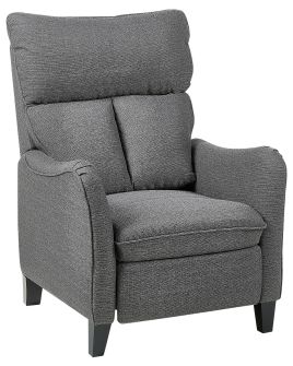 Fabric Recliner Chair Grey ROYSTON