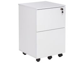 2 Drawer Storage Cabinet White JOHNSON