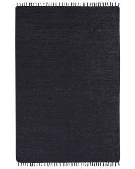 Jute Area Rug 200x300cm Black
