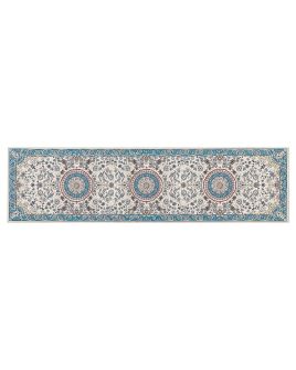 Runner Rug 80x300cm Beige and Blue