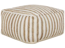Pouffe Beige and White ALMATTI