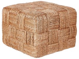 Jute Pouffe 50 x 50 x 35 cm Beige HOSRI